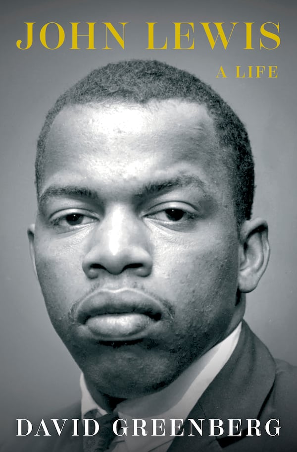 This image released by Simon & Schuster shows cover art for "John Lewis: A Life" by David Greenberg. (Simon & Schuster via AP)