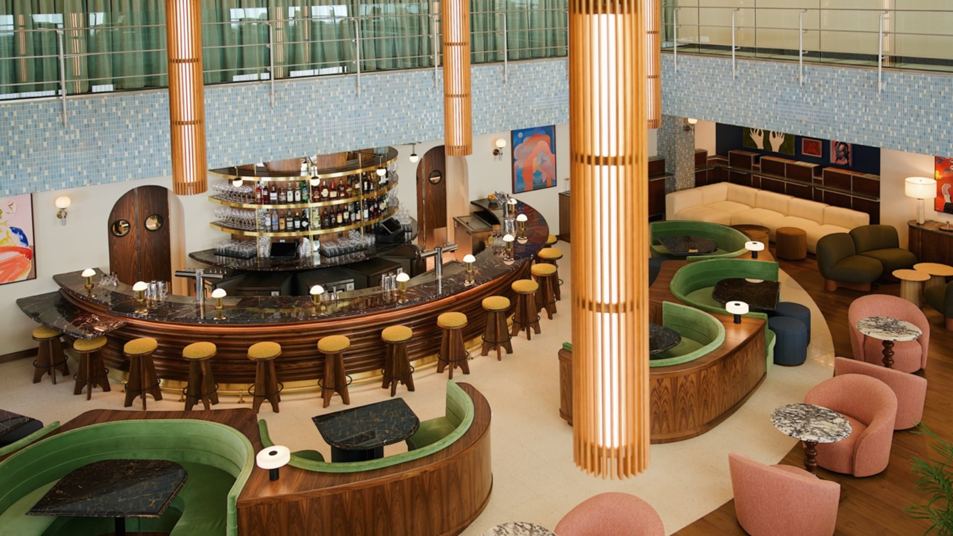 Municipal Bar occupies the lobby of the new Municipal Grand Hotel in Savannah. (Courtesy of Kelly Calvillo for Midnight Auteur)