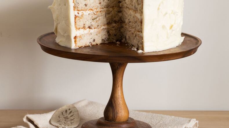 Daisy Cakes is a mail-order bakery that ships frozen cakes. The founder, Kim Nelson, recently released a cookbook with many of the recipes they use. This Italian cream cake with cream cheese frosting is one of her mother’s favorites, and it freezes well. Contributed by Kristin Teig