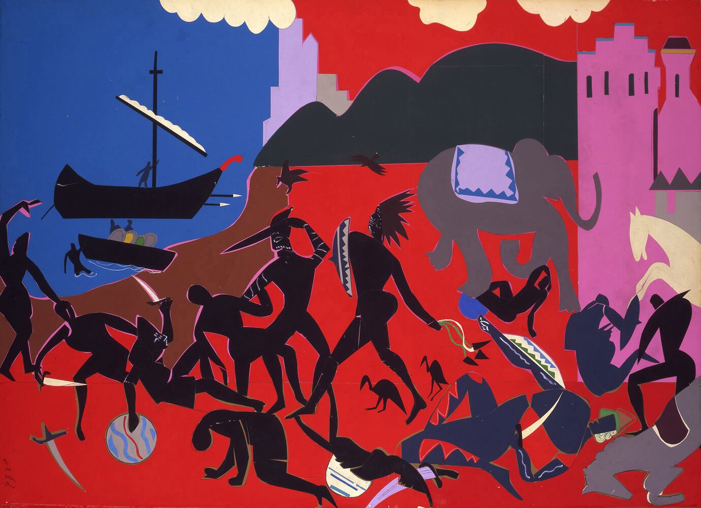 Works from "Romare Bearden: A Black Odyssey"