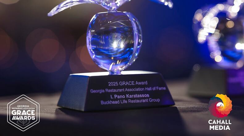 I. Pano Karatassos, the founder and CEO of Buckhead Life Restaurant Group and a co-founder of the Georgia Restaurant Association, was inducted into the hall of fame during the Georgia Restaurant Association Crystal of Excellence Awards. (Courtesy of the Georgia Restaurant Association)