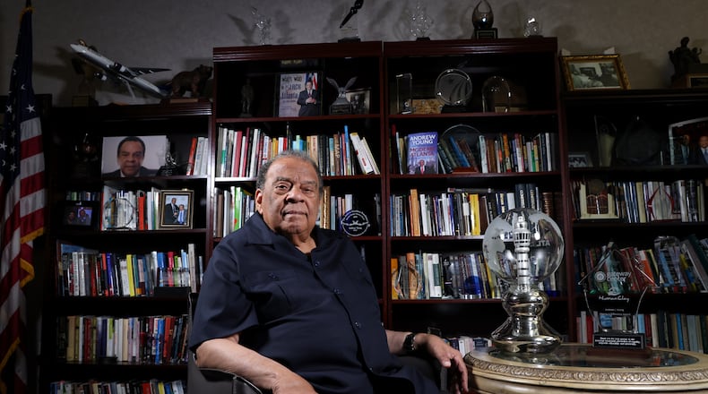 07-27-2021 Atlanta, Ga Ambassador Andrew Young poses for The Atlanta Journal-Constitution. (Tyson Horne / tyson.horne@ajc.com)
