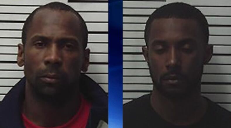 Left to right: Eugene Lamar Mitchell and Travion Terrell Hall escaped from the Meriwether County Jail Tues., April 12, 2016. (Credit: Channel 2 Action News)