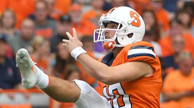 Falcons punter Sterling Hofrichter was drafted in the seventh round of the 2020 NFL draft. (Credit: Syracuse University)