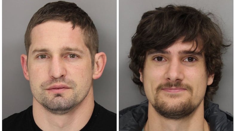 Mugshots of Brian Sims, left, and Stephen Ahlquist