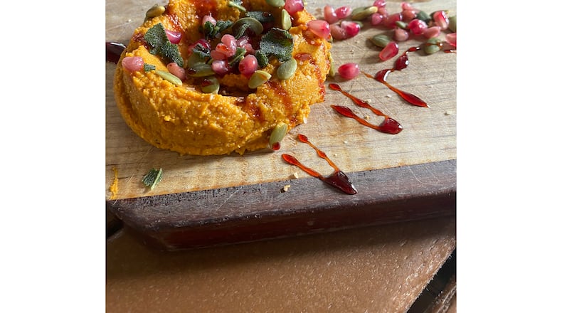 Spicy pumpkin hummus at Muss & Turner's is the perfect fall appetizer. Courtesy of Wendy Gardner