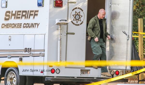 Deputies investigated a shooting in Cherokee County. JOHN SPINK / JSPINK@AJC.COM