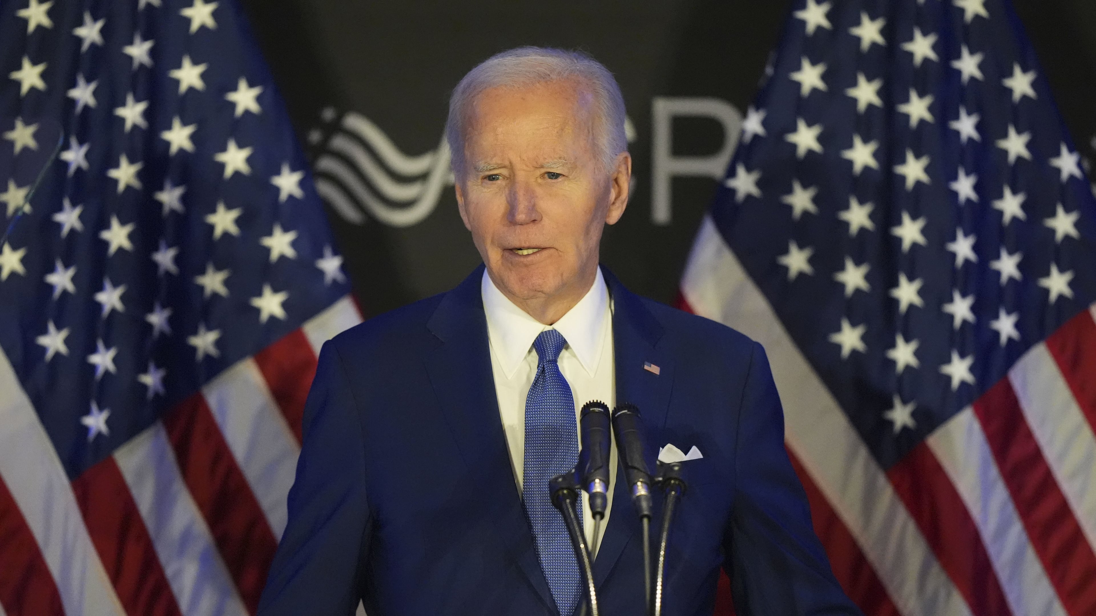 FILE - Former U.S. President Joe Biden speaks at the Advocates, Counselors, and Representatives for the Disabled conference in Chicago, April 15, 2025. (AP Photo/Nam Y. Huh, File)