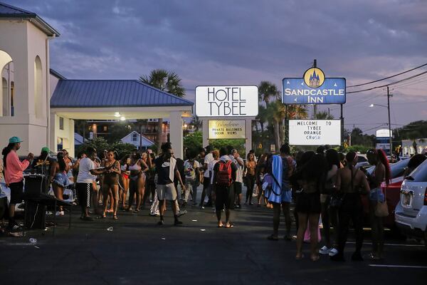 After people left the beach they found other places, such as Sandcastle Inn and Hotel Tybee's parking lot, to keep the Orange Crush party going on Saturday, April 22.