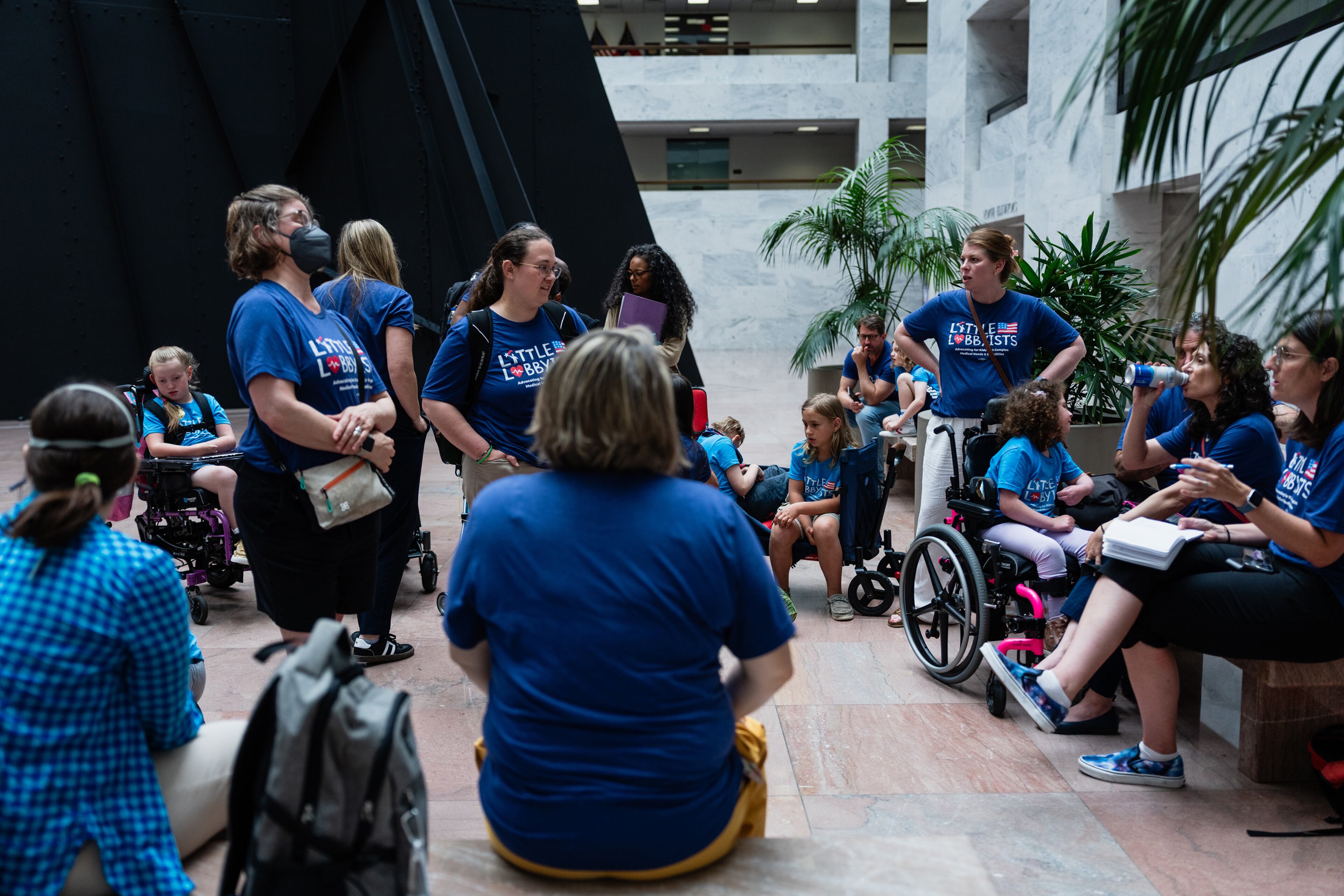 Children with disabilities and their parents who rely on the health insurance program took to Capitol Hill this week to warn that the proposed reductions to Medicaid could be devastating. (Eric Lee/The New York Times)