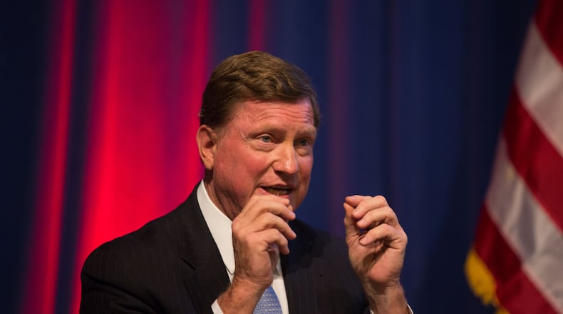 Southern Company CEO Tom Fanning speaks during the Department of Homeland Security's Cybersecurity Summit in New York City. Kevin Hagen/Getty Images