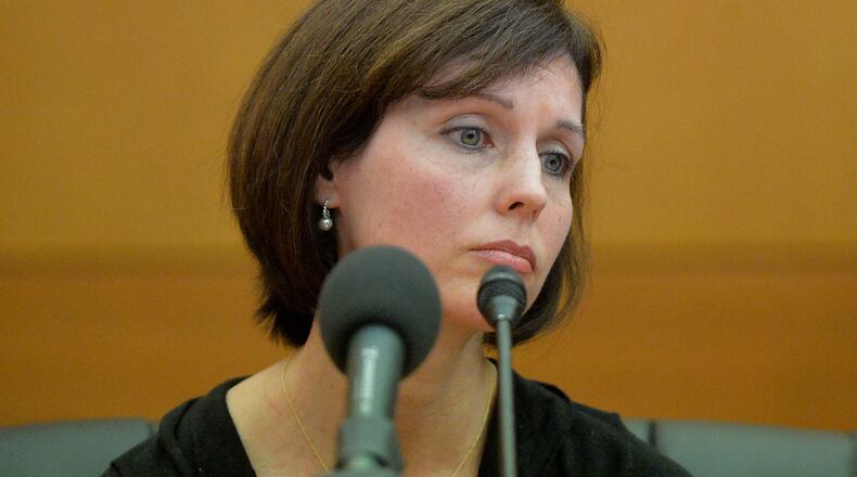 Kathleen Mathers, the former executive director of the Governor’s Office of Student Achievement, continues her third day of testimony Thursday morning. KENT D. JOHNSON / KDJOHNSON@AJC.COM