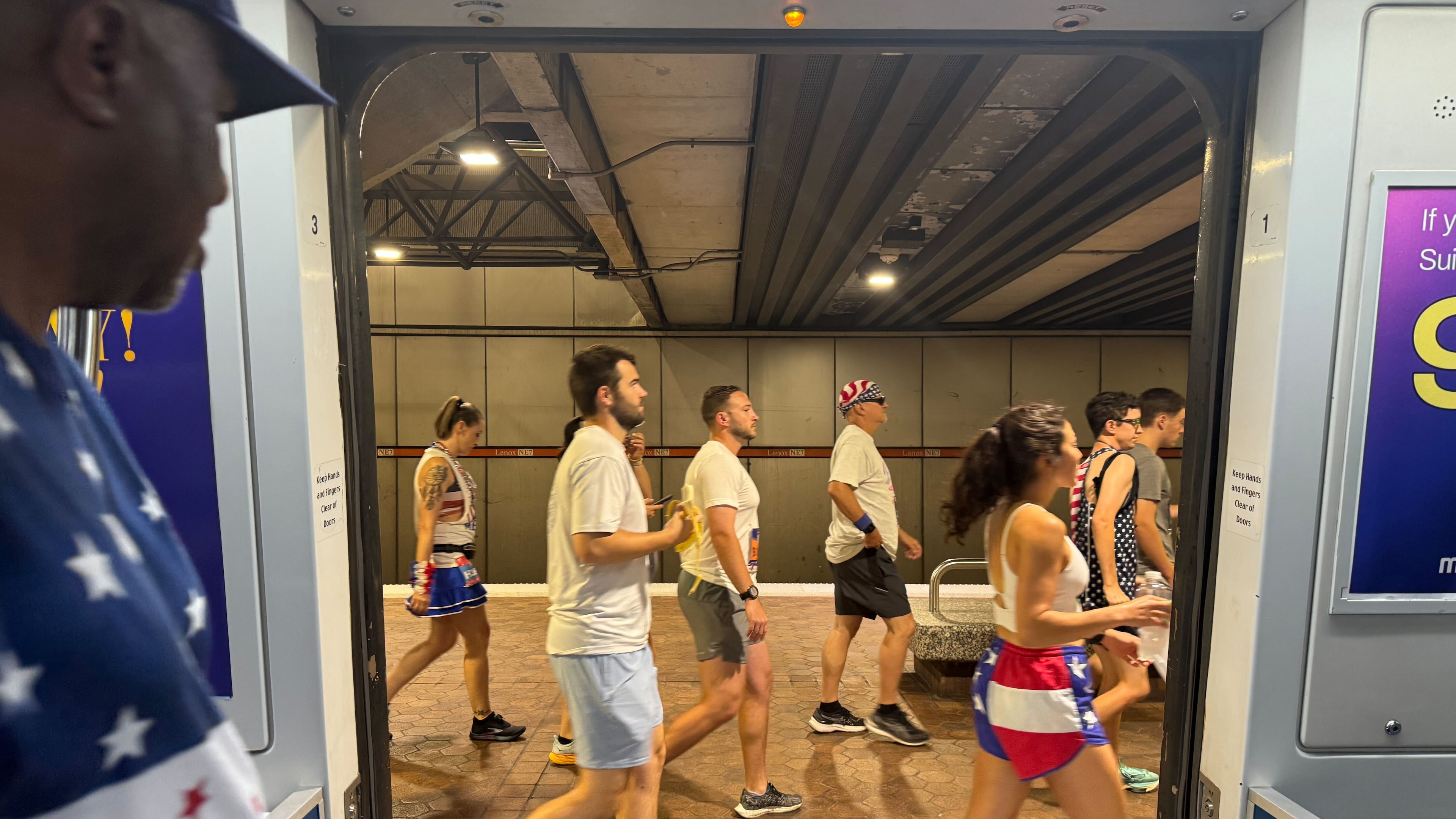 Runners take MARTA early to the 2024 AJC Peachtree Road Race. (Dawn Sawyer/AJC 2024)