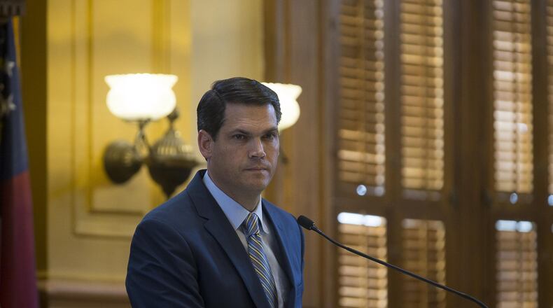Georgia Lt. Gov. Geoff Duncan has named a task force to look at the cost and access of health care in Georgia. (PHOTO by ALYSSA POINTER/ALYSSA.POINTER@AJC.COM)