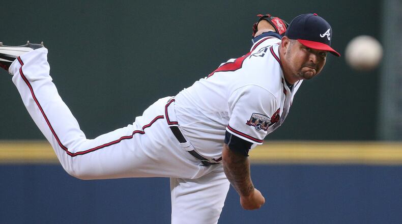 Former Braves pitcher Williams Perez.  Curtis Compton / ccompton@ajc.com