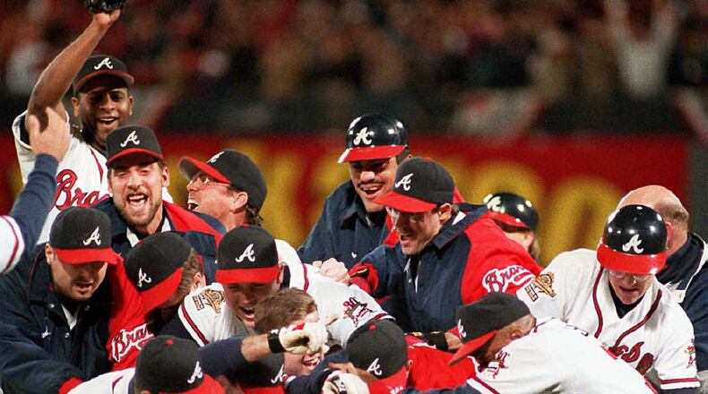 The Braves won Atlanta’s only major pro sports championship in 1995 when they defeated the Cleveland Indians in the World Series. (AJC file photo)