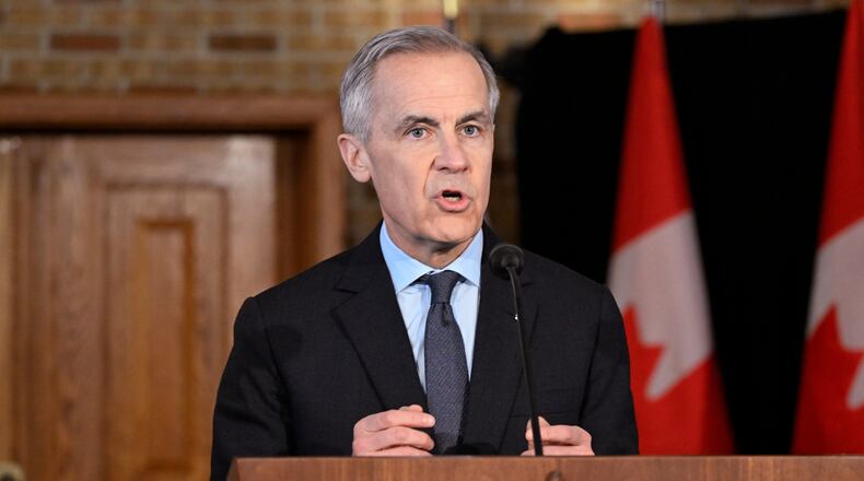Prime Minister Mark Carney speaks at the beginning of a Cabinet Planning Forum at the Citadelle in Quebec City, Thursday, Jan. 22, 2026. (Jacques Boissinot /The Canadian Press via AP)