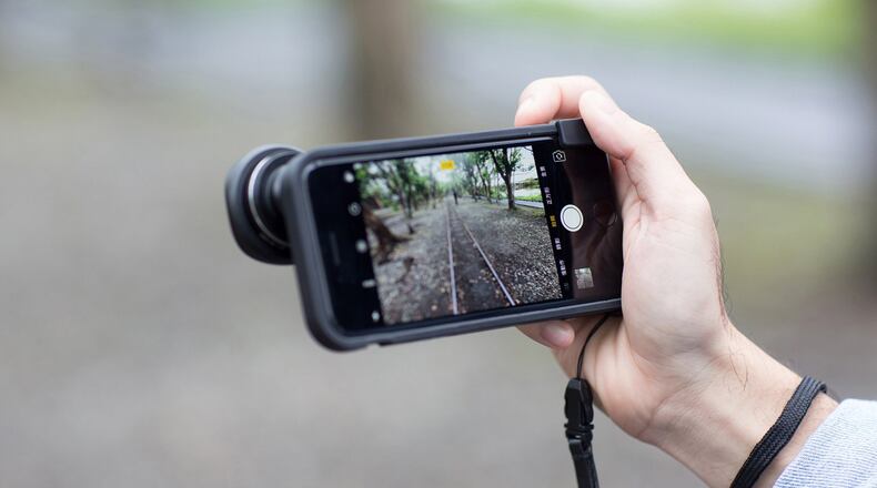 The bitplay SNAP! 7 iPhone case system also has a thread to attach a tripod and a wrist strap, which can be upgraded or you can attach your own. (Handout/TNS)