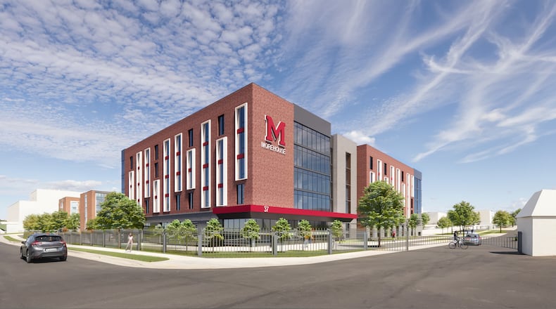 A rendering depicts the new residence hall at Morehouse College. (Courtesy of Morehouse College)