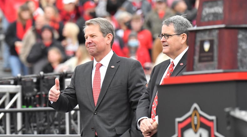 Gov. Brian Kemp's leadership committtee, which is separate from his campaign committee and able to raise unlimited amounts of cash, even while the Legislature is in session, has collected $2.3 million since June. Donations were has high as $250,000, and much of the money came from individuals and companies interested in legislation and state policy. (Hyosub Shin / Hyosub.Shin@ajc.com)