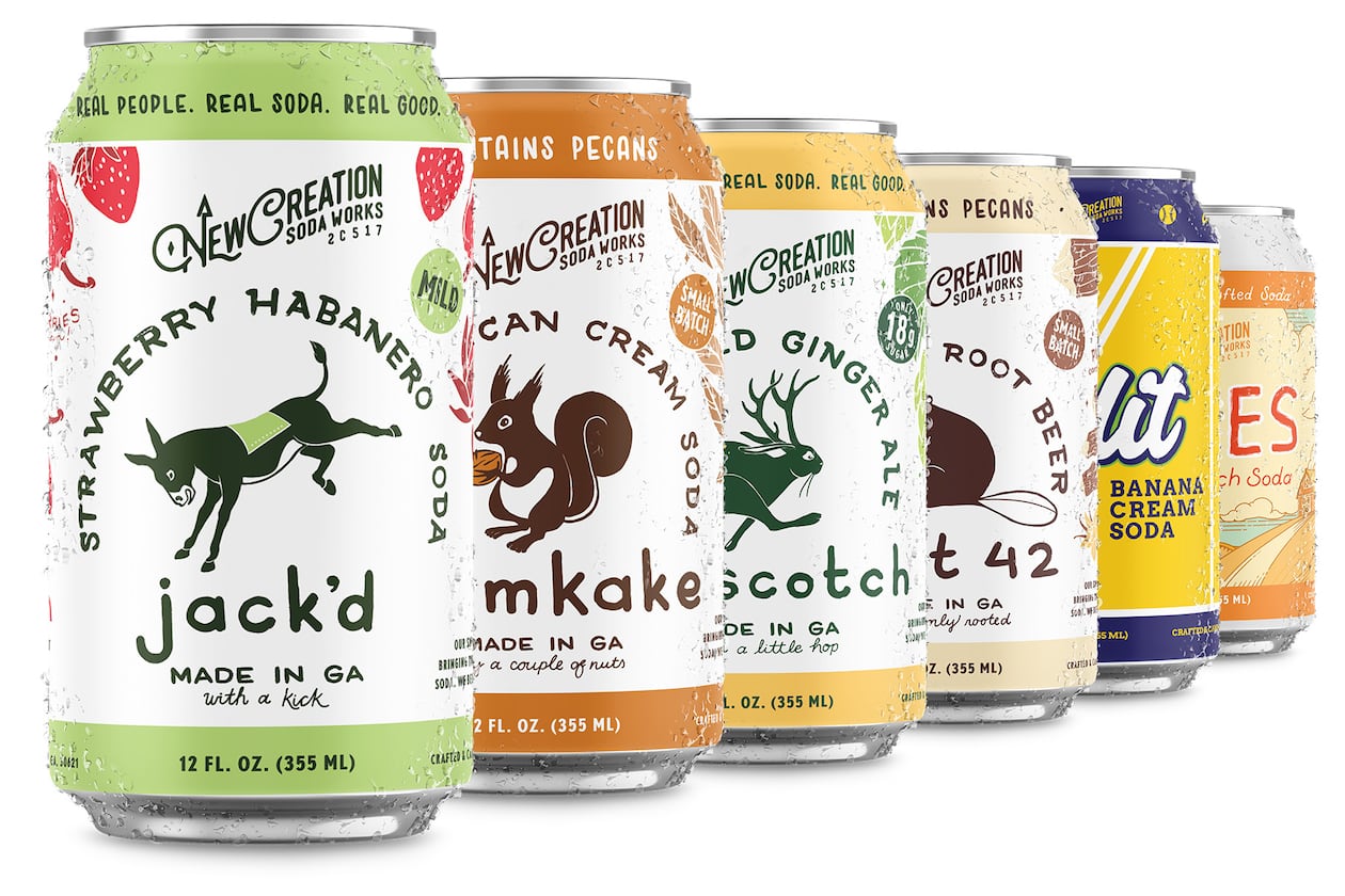New Creation Soda Works produces six soft-drink flavors. (Courtesy of New Creation Soda Works/Hierogram)