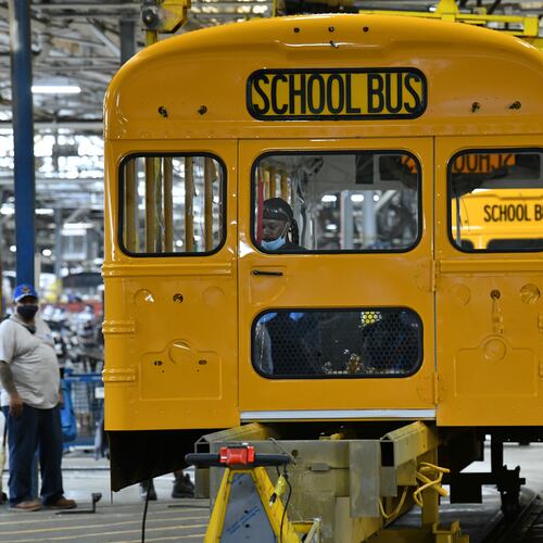 Iconic bus maker Blue Bird was voted coolest thing made in Georgia. (Hyosub Shin/AJC)