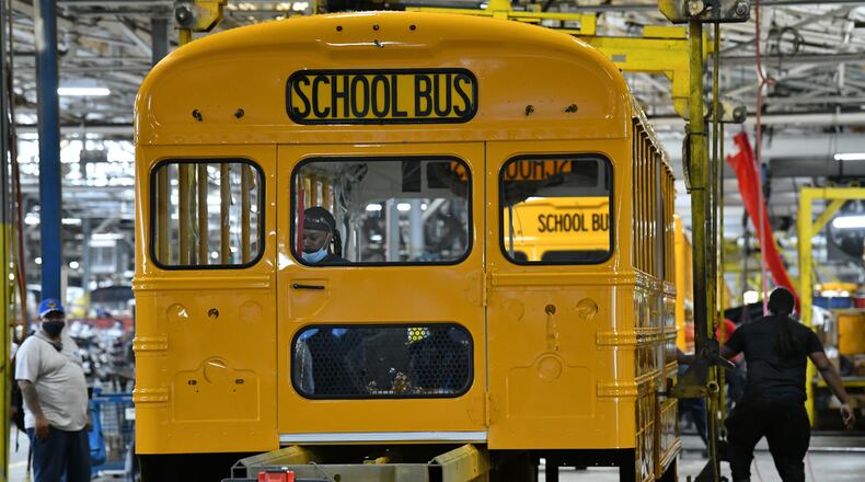 Iconic bus maker Blue Bird was voted coolest thing made in Georgia. (Hyosub Shin/AJC)
