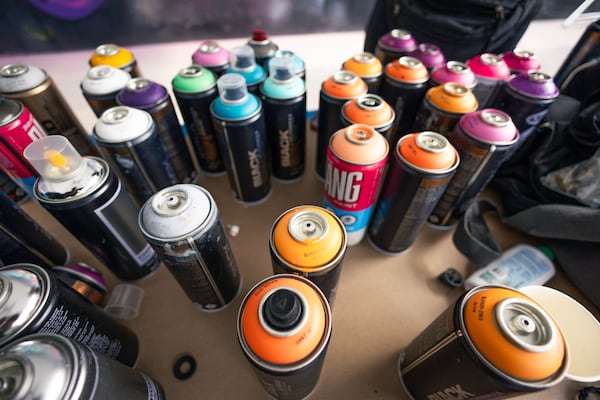 There was plenty of spray paint when the Queens of Style convened in Southwest Atlanta's Oakland City neighborhood. (Courtesy of Arthur Rudick)