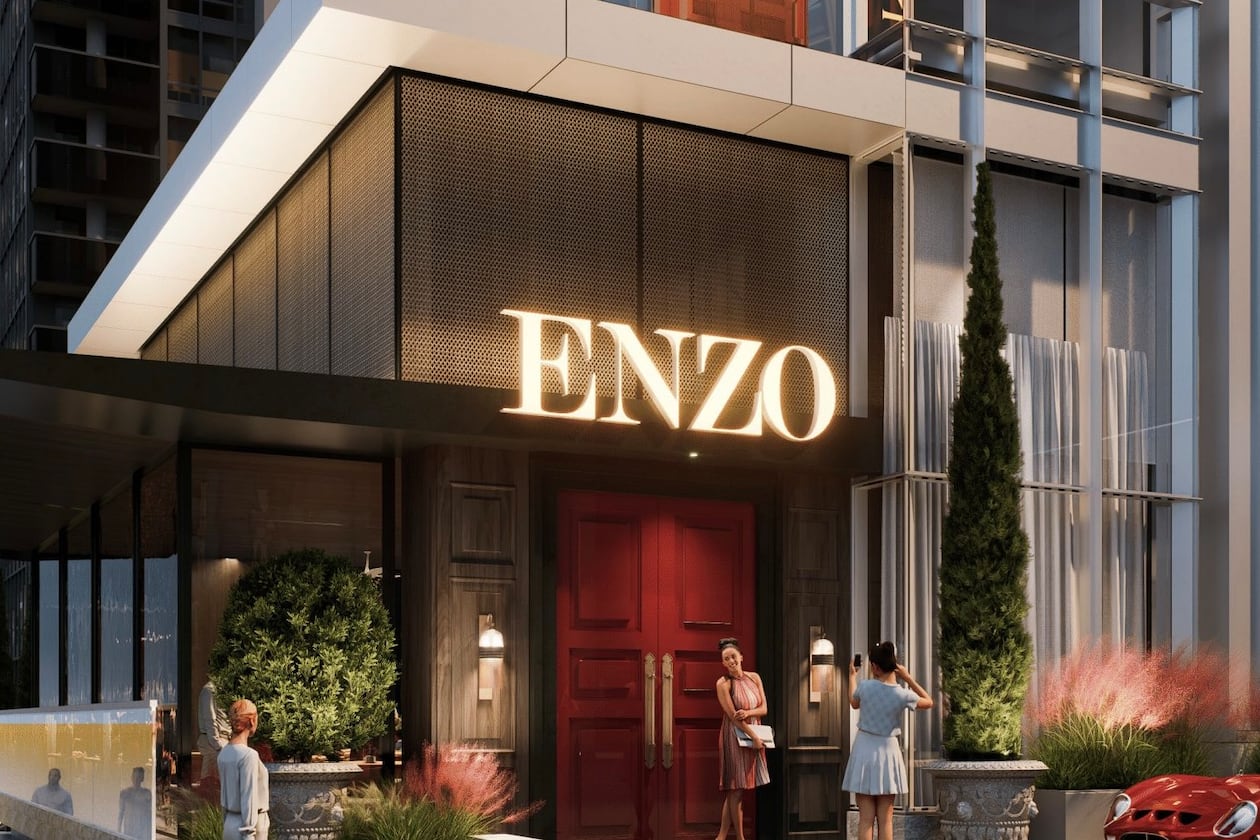 A rendering of Enzo Steakhouse & Bar's forthcoming Midtown location, which will open at the Epicurean Atlanta hotel inside the Reverence space. (Courtesy of Rule Joy Trammell + Rubio)