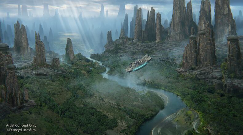 Black Spire Outpost is the name of the village inside of the upcoming Star Wars: Galaxyâs Edge at both Disneyland Resort in California and Walt Disney World Resort in Florida. The village is closely associated with the geological formations that surround it. As the largest settlement on the planet Batuu, Black Spire Outpost is an infamous stop for traders, adventurers, and smugglers traveling around the Outer Rim and Wild Space. Star Wars: Galaxyâs Edge will open at Disneyland Resort in summer 2019 and at Walt Disney World Resort in late fall 2019. (Disney)