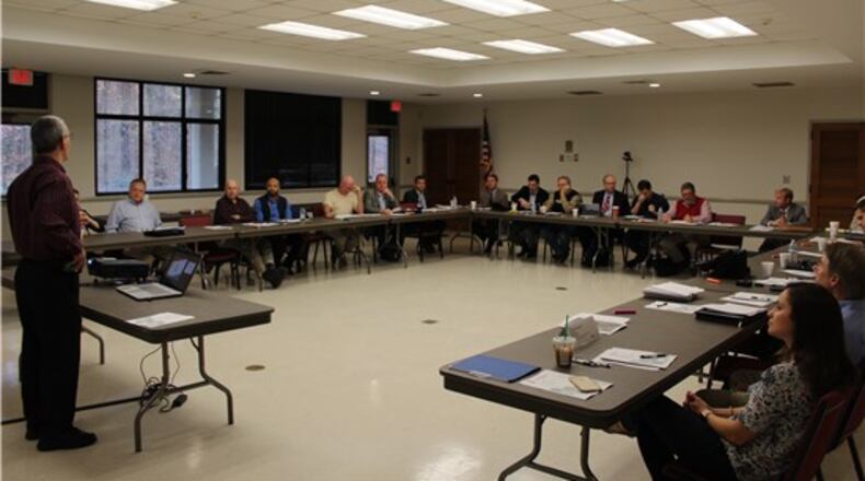 Snellville Economic Development Director Eric Van Otteren speaks to those gathered at a strategic planning retreat of the Downtown Development Authority and the city’s Development Authority. Courtesy City of Snellville