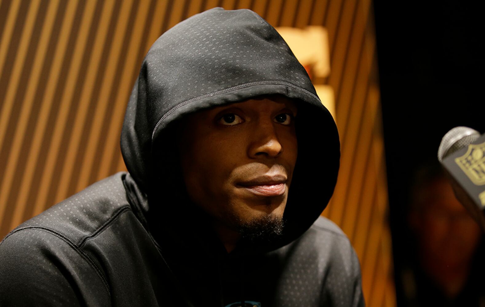Cam Newton abruptly leaves interview