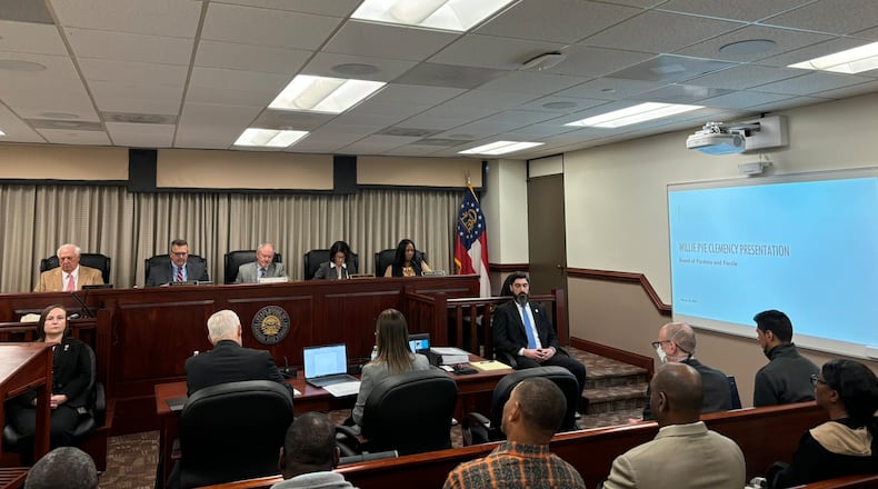The Board of Pardons and Paroles begins to hear the case for clemency for Willie James Pye, who is scheduled to be executed Wednesday, March 20 at 7 p.m. The hearing took place in Atlanta, Georgia on Tuesday, March 19.