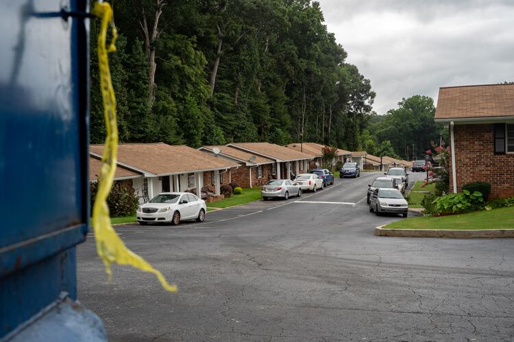 Atlanta police reported to the 100 block of Mt. Zion Rd SE on Sunday to investigate and found a man and woman dead in the bedroom of a home. (Ben Hendren for the AJC)