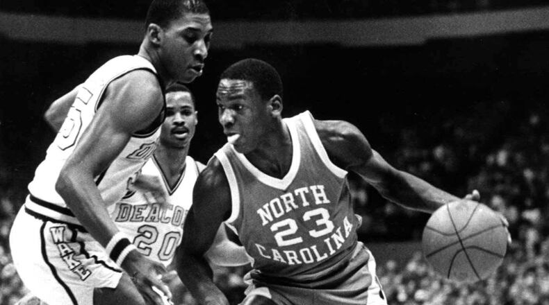 A North Carolina freshman by the name of Michael Jordan (23) started his legacy with a game-winning shot to win the 1982 NCAA Championship.