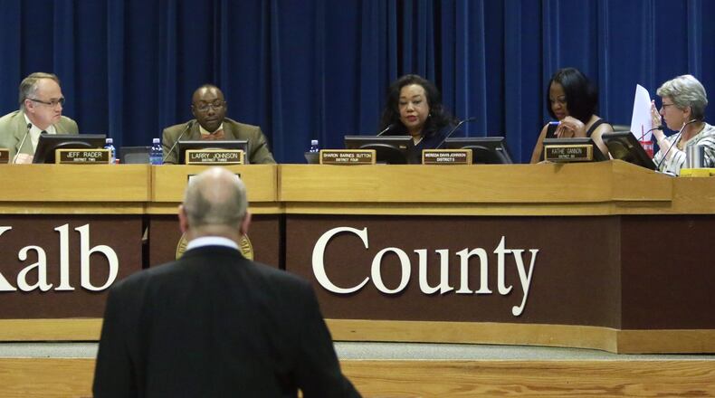 The DeKalb County Commission voted 5-0 on July 19 not to move forward with a SPLOST to pay for road repaving and other infrastructure. BOB ANDRES / BANDRES@AJC.COM