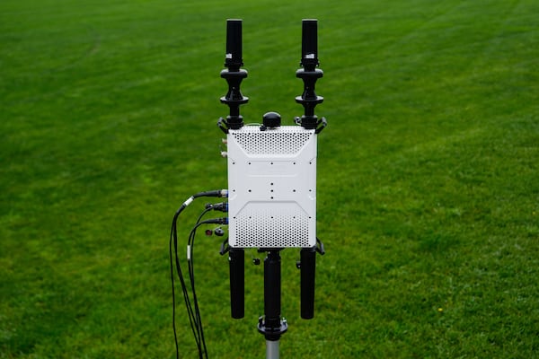 D-Fend Solutions counter drone technology is demonstrated, Wednesday, May 14, 2025, in Reston, Va. (AP Photo/Julia Demaree Nikhinson)
