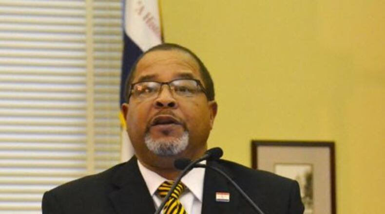 Fayetteville Mayor Ed Johnson outlined the city’s economic goals during Thursday’s State of the City address. Photo by Jill Howard Church for the AJC
