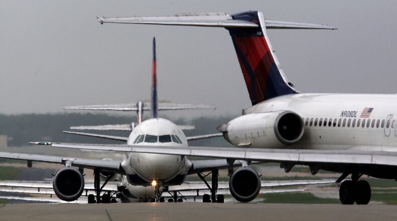 Runway and taxiway traffic at Hartsfield-Jackson International Airport in this file photo taken Sept. 6, 2012.