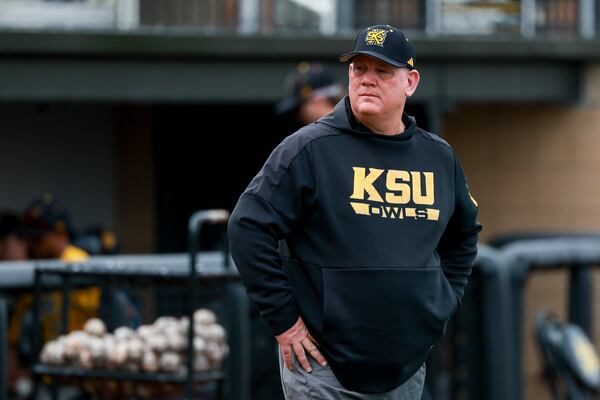 Kennesaw State baseball coach Ryan Coe said the program likes to recruit players who can perform at more than one position on the field. (Jason Getz/AJC)