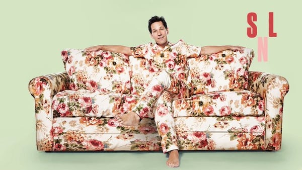 A bumper photo from Paul Rudd's 2019 "Saturday Night Live" hosting stint is featured in "The Art of the SNL Portrait." (Handout)