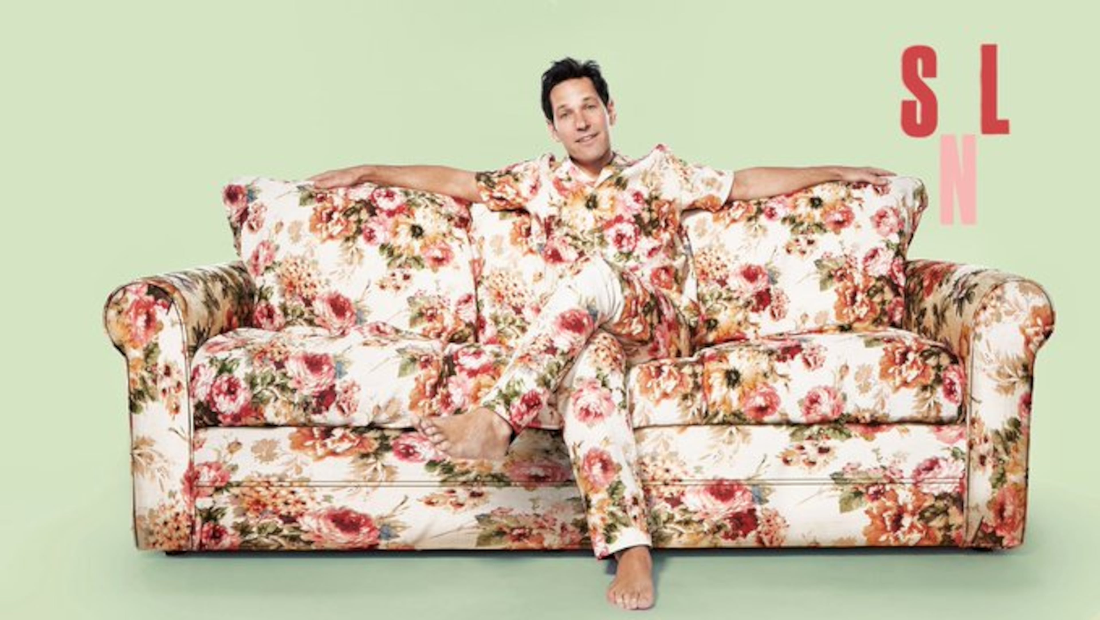 A bumper photo from Paul Rudd's 2019 "Saturday Night Live" hosting stint is featured in "The Art of the SNL Portrait." (Handout)