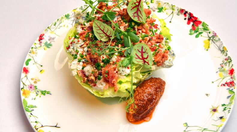 The Burgess Wedge Salad from Fia is one of the restaurant wedge salads that you can re-create at home. Styling by chef Matt Meacham / Chris Hunt for the AJC