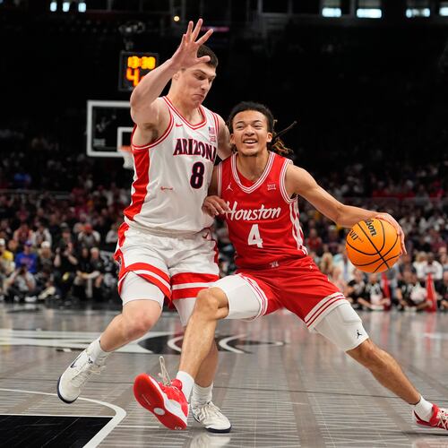 Houston's Kingston Flemings is an explosive athlete a possible draft pick for the Atlanta Hawks. (Charlie Riedel/AP)
