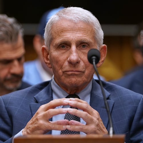 Dr. Anthony Fauci appears before the Senate Homeland Security and Governmental Affairs Committee at the Capitol, Wednesday, July 29, 2026, in Washington. (AP Photo/Allison Robbert)