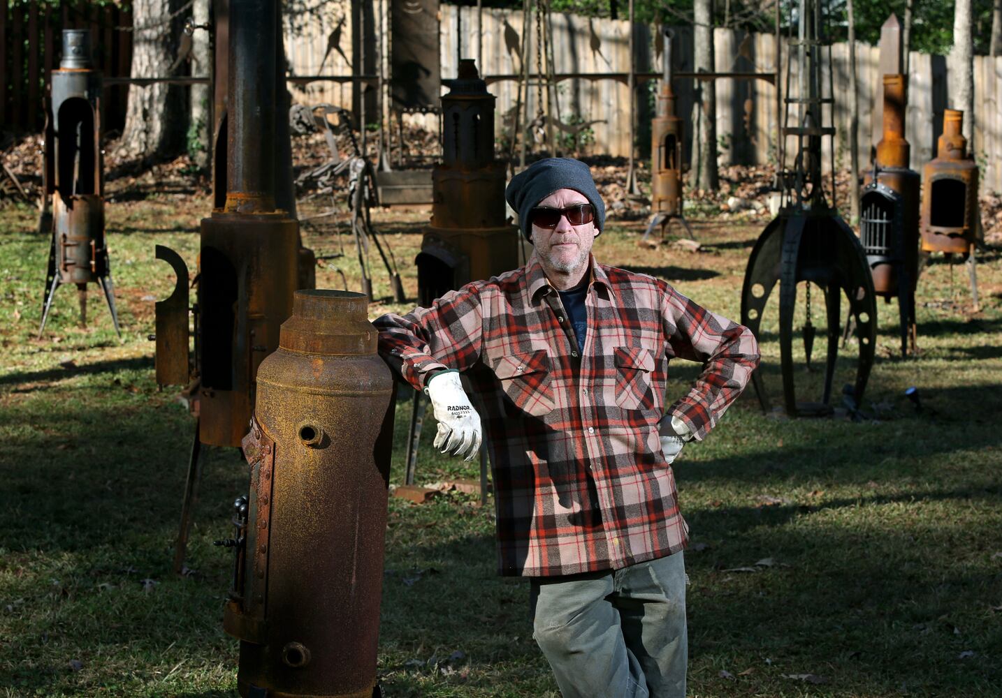 Photos: Clark Ashton and his metal forest