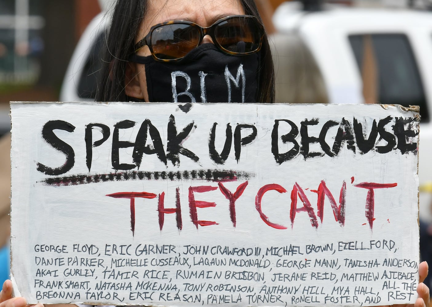 PHOTOS: Protesters demonstrate outside Forsyth County Courthouse