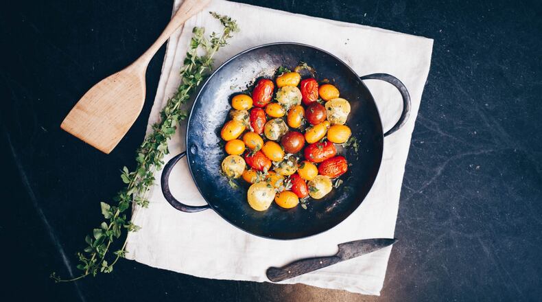 Virginia-based Blanc Creatives makes hand-forged carbon steel skillets, like this 10-inch cassoulet pan, which functions equally well on the stovetop or in the oven. The company also makes the wooden spatula. CONTRIBUTED BY BLANCCREATIVES.COM