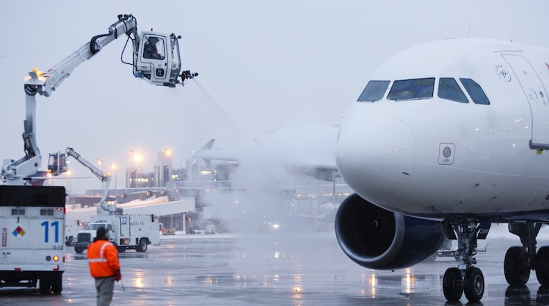 Delta Air Lines de-icing. Source: Delta