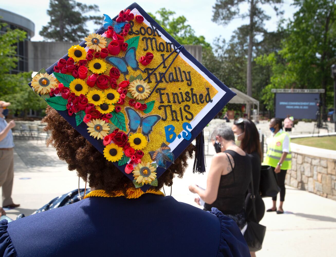 an in-person  graduation ceremony at Clayton State University